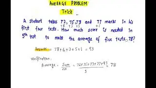 Average Problem-Trick 1 | Quantitative Reasoning | NAT, GAT, HAT