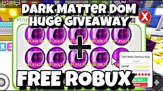 Dark Matter Dominus Huge FREE GIVEAWAY + ROBUX at goal on Pet Simulator via ROBLOX #CDTVARMY