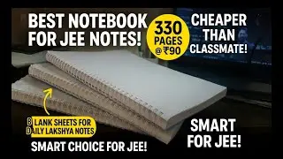 💥 Cheapest and Best Notebook for JEE 2026 | 330 Pages for ₹90 Only!