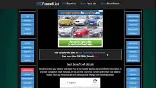600,1000,10000 сатоши каждый час Биткоин кран  BTCFaucetList