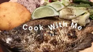 Cook With Me | First Time Cleaning & Cooking Whole Fish 🐟