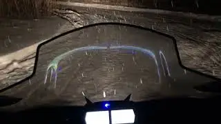 Night time ride on a snowy February 18, 2023