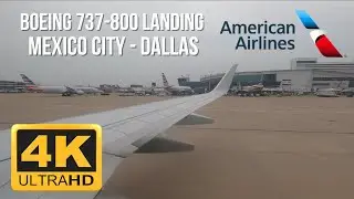 American Airlines Overcast Dallas Landing | Boeing 737-800 | Mexico City - Dallas, Texas