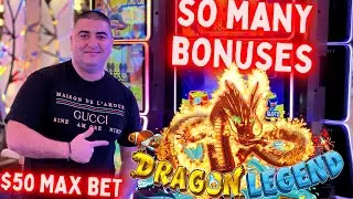 So Many BONUSES On High Limit Dragon Legend Slot | SE-1 | EP-23