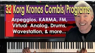 32 КОМБИНИРОВАННЫХ/ПРОГРАММНЫХ ИГРОВЫХ СИСТЕМЫ KORG KRONOS