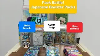 Pack Battle Stellar Miracle/Cyber Judge/Mega Syphonia packs I brought from OSAKA Pokemon Center DX