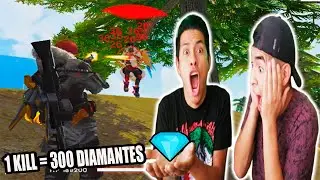 PAPI EDSON ME DA 300 DIAMANTES por KILL en FREE FIRE!!! *épico*