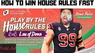 **MADDEN 20** NEW HOUSE RULES! HOW TO FINISH THEM QUICK
