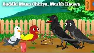 Clever Crow And Wise Sparrow /Outsmarting The Crow /Chalak Kauwa Aur Chatur Chidiya /Chidiya Cartoon