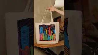 Chicago Skyline Cityscape Large Shopping Bag by able6 #totebag #fashion #chicago