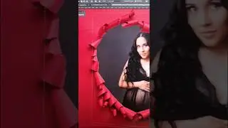 Adding ripped and torn overlays in Photoshop, I love changing the color 🩷 #photoshop #tutorial