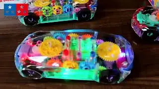 TIME 2 TOYS Gear Display Transparent Car Toy for Kids - 360 Degree Rotating Concept Racing Vehicle