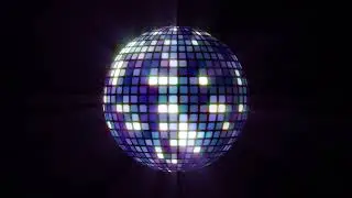 #vj #disco color ball on alpha loop #discoball #cubbing #party #retro #sphere,