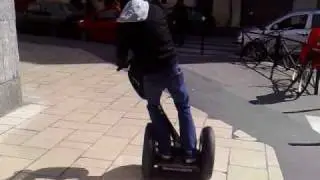Skid control on gyropod Segway, in Paris
