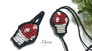 MACRAME MUSHROOM - DIY HAIRPIN FOR BABY- MYOW 157