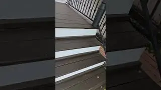 proper deck build with deck paint and hand rails #construction #deckproject #deckconstruction