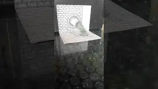 3D Drainage Pipe Drawing #shorts