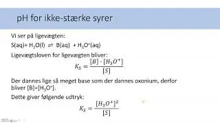 Beregning af pH for stærke og svage syrer og baser