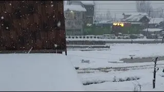 fresh snowfall in kashmir  #jammmuandkashmir