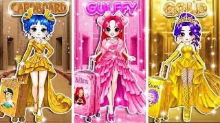 Huntrix Glow Up in Cardboard, Golden & Fluffy Airplane | K-Pop Demon Hunters| DIY Fashion Mira Dolls