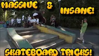 Massive And Insane Skateboard Tricks! White Rock Skate Park