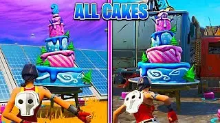 ALL BIRTHDAY CAKE LOCATIONS | FORTNITE 2nd BIRTHDAY EVENT! | Fortnite Battle Royale