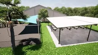 New Life Church Shade Sails and Canopy Rendering