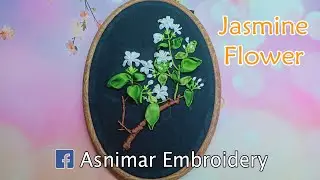Ribbon Embroidery of Jasmine Flower