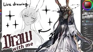 ARKNIGHTS 🖤 Amiya IS5 Lord of Fiends fanart✦ live drawing