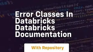 Error classes in Databricks Databricks Documentation