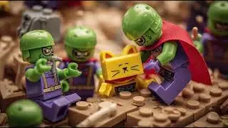 POWER MEOWSKI! LEGO Cat Goes Super Mode & Aliens Panic 👽⚡