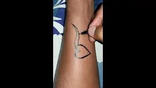 कलम के साथ दिल का टैटू !! heart tattoo with pen !!❤ #shorts #viral @ArtistParrs