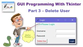 Login System | Part 3 | Python 3 | Tkinter | Add Remove User Button
