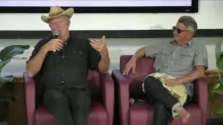 Man in the Field Film at SXSW 22. Post viewing w/ Patrick Trefz; Jim Denevan and Danielle Nierenberg