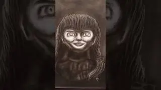 The ghost by charcoal only || #artistshubhankarnath #charcoal #annabelle #ghost #devil #doll