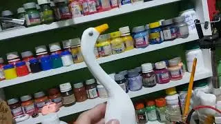 Restaurando enfeite de jardim