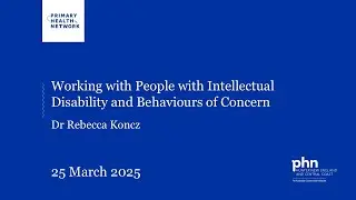 Working with People with Intellectual Disability and Behaviours of Concern