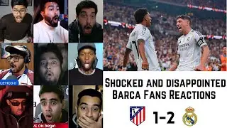 Shocked and Disappointed Barca Fans Reactions to ATLETICO MADRID 1-2 REAL MADRID | Super Copa 