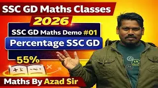 SSC GD Maths Classes 2026 | SSC GD Maths Practice 5000+PYQ | Percentage SSC GD | Maths By Azad sir