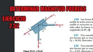 2.52 Determinar La Magnitud De Las Fuerzas | Mecánica Estática Beer