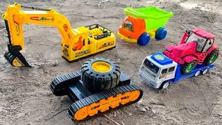 Sand Crane, Excavator, Container Truck, Concrete Mixer - SACO TOYS TV