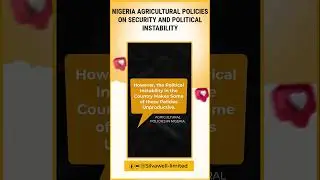 NIGERIA AGRICULTURAL POLICIES ON SECURITY AND POLITICAL INSTABILITY