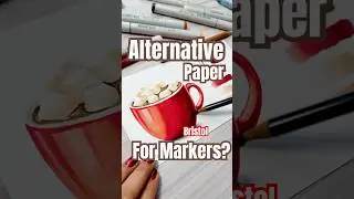Bristol paper for Marker and Pencil sketching / Food illustration / Realistic drawing #shorts