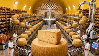 Inside the Mega Parmesan Cheese Factory - From Dairy Farm to the Most Expensive Cheese!