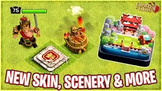 CLASH OF CLANS LUNAR UPDATE !! NEW KING SKIN, SCENERY & MORE...