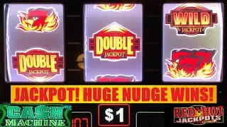JACKPOT! Incredible win on Triple Double Jackpot Wild Blazing 777 Nudge slot machine! 8x 777!