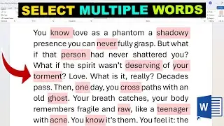 How to Select Multiple Specific Words in Microsoft Word Document