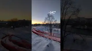 Sunday cold sunset #sunday #winter #vibes #view #viral #viralshorts #sunset #snow #outside #norway