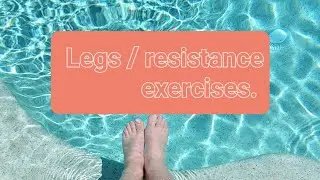 Legs exercises in pool. | Water resistance training