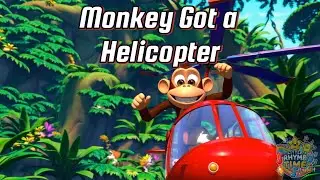🐒 Monkey Got a Helicopter 🚁 | Jungle Adventure Song for Kids | Funny Nursery Rhyme #shorts #kids